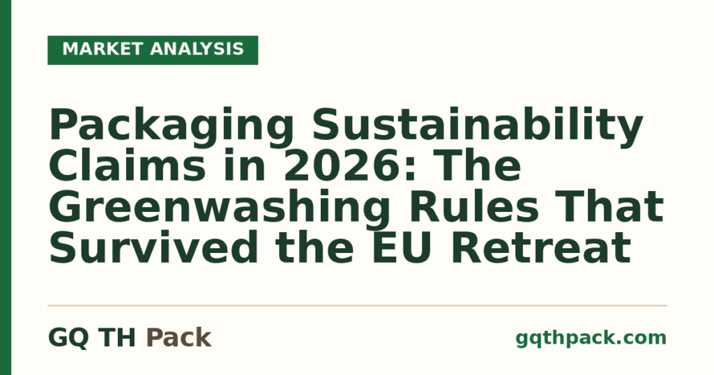 Packaging Sustainability Claims in 2026: The Greenwashing Rules That Survived the EU Retreat